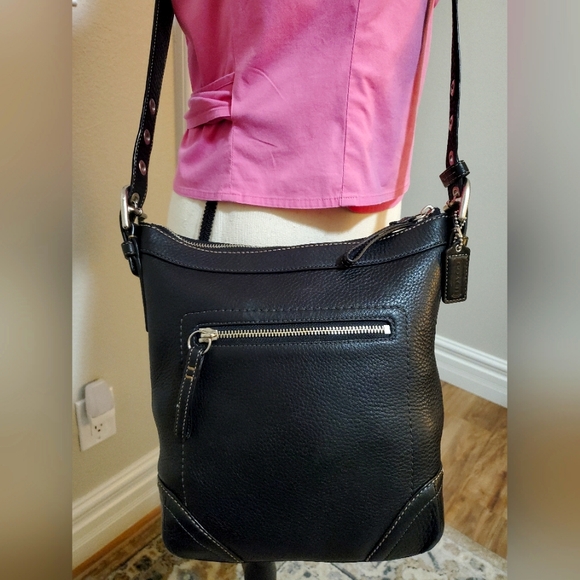 COACH CONVERTABLE LEATHER CROSSBODY SHOULDER BAG - Picture 1 of 14